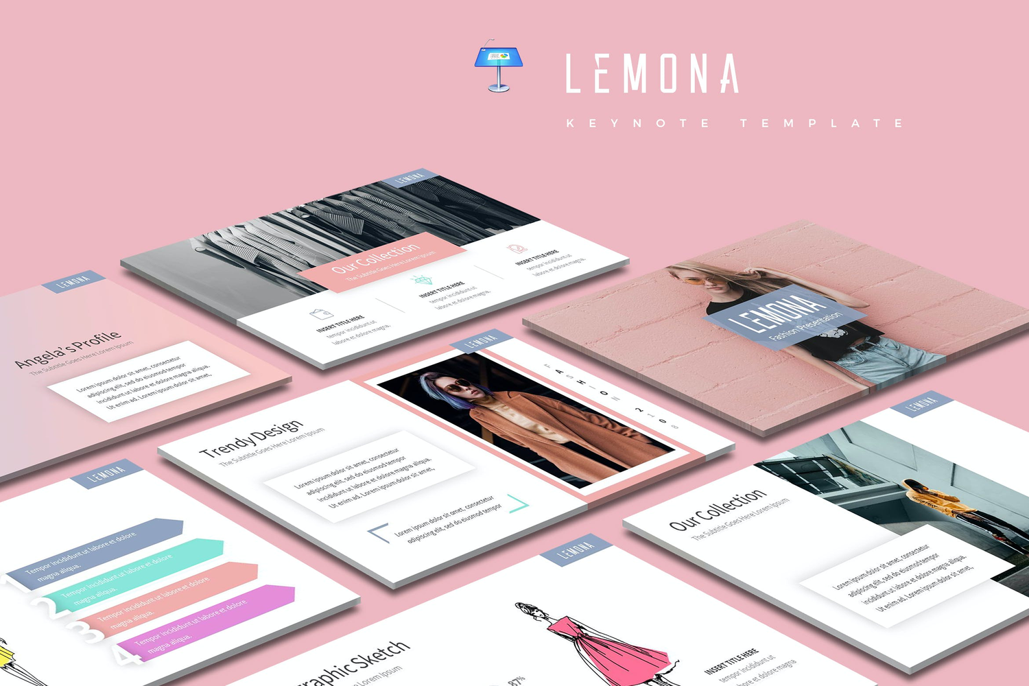 2944 商业多用途演示产品keynote模版Lemona – Keynote Template