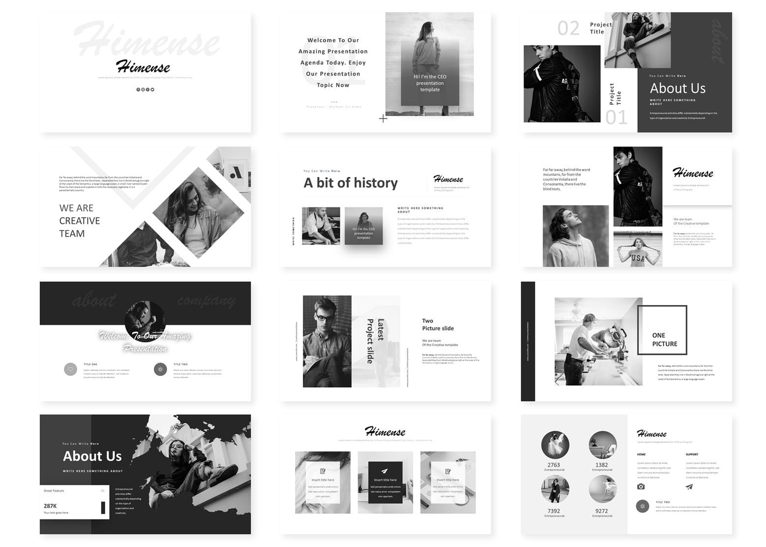 2945 个人简历业务演示keynote模版 Himense – Keynote Template