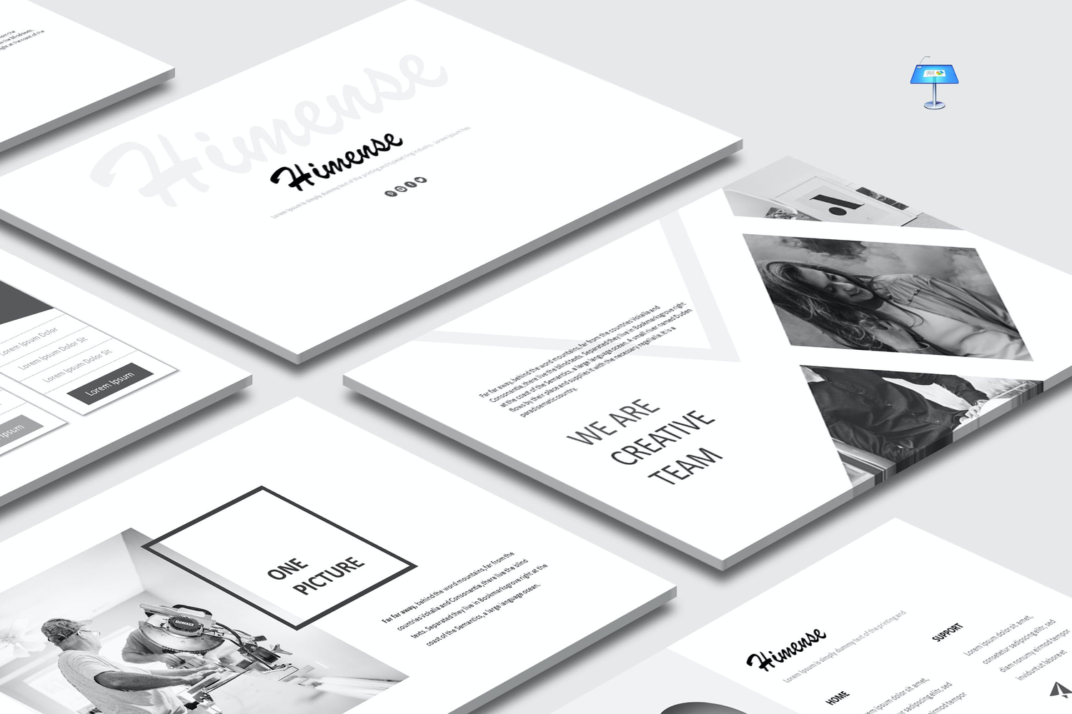 2945 个人简历业务演示keynote模版 Himense – Keynote Template