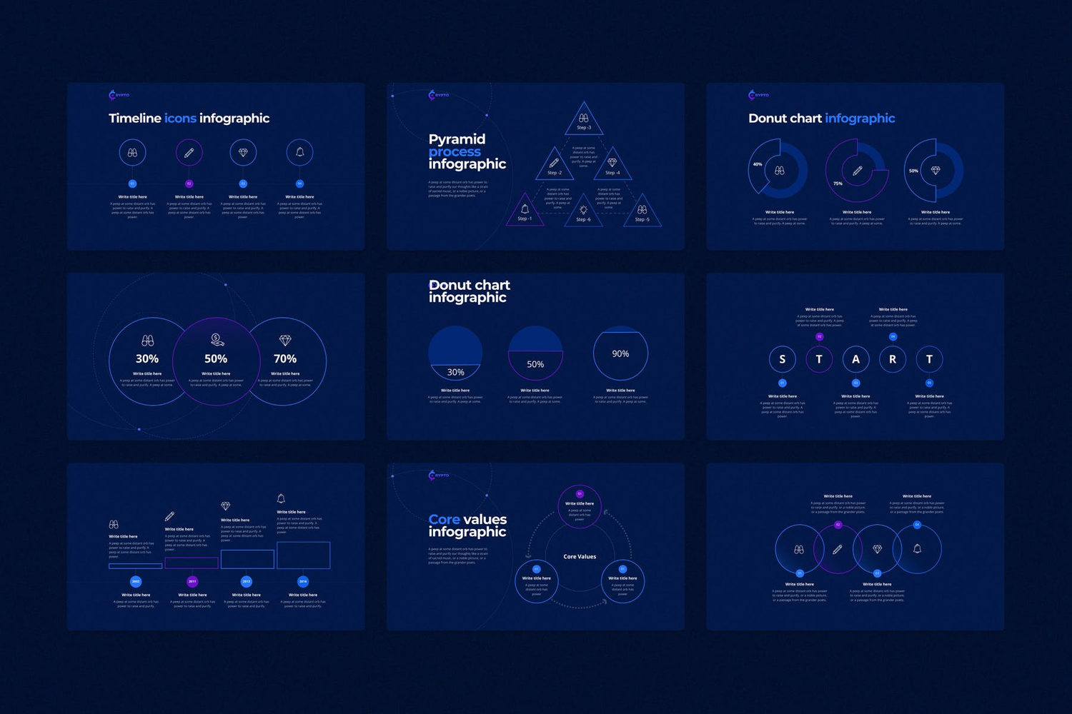 2950 企业加密货币BTC投资和ICO路演keynote模板展示下载 CRYPTO Keynote Template