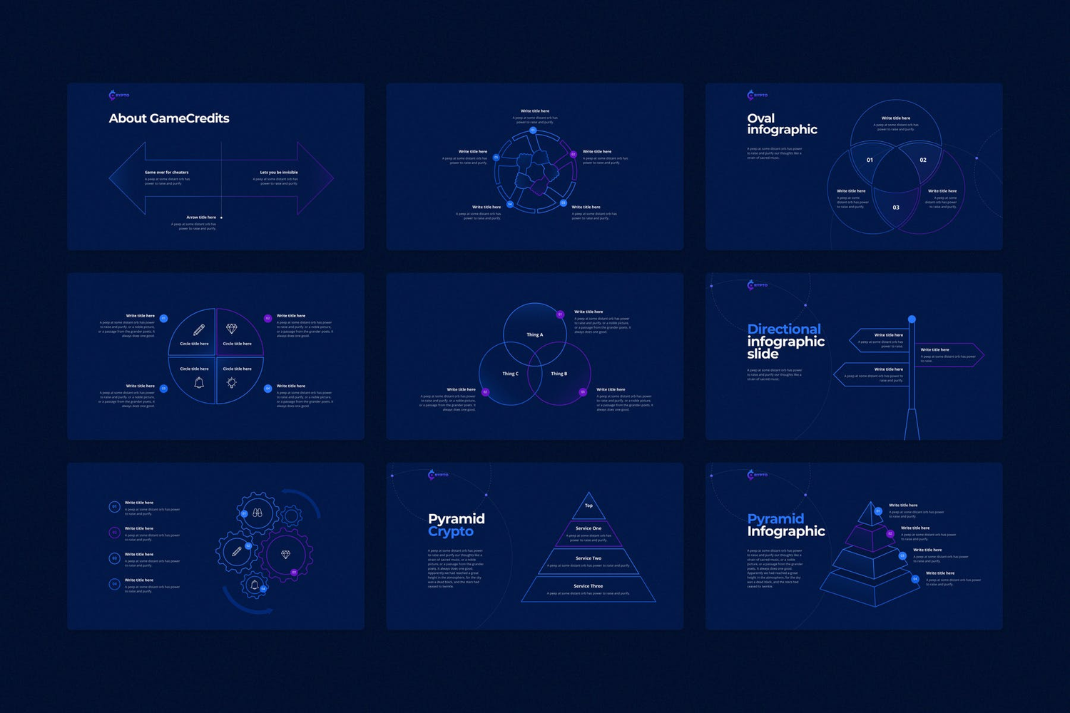 2950 企业加密货币BTC投资和ICO路演keynote模板展示下载 CRYPTO Keynote Template