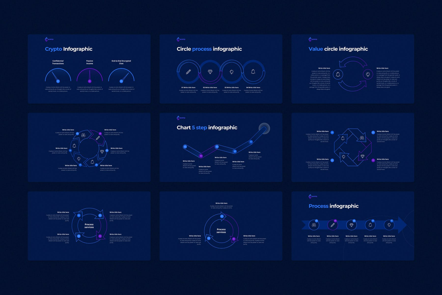 2950 企业加密货币BTC投资和ICO路演keynote模板展示下载 CRYPTO Keynote Template