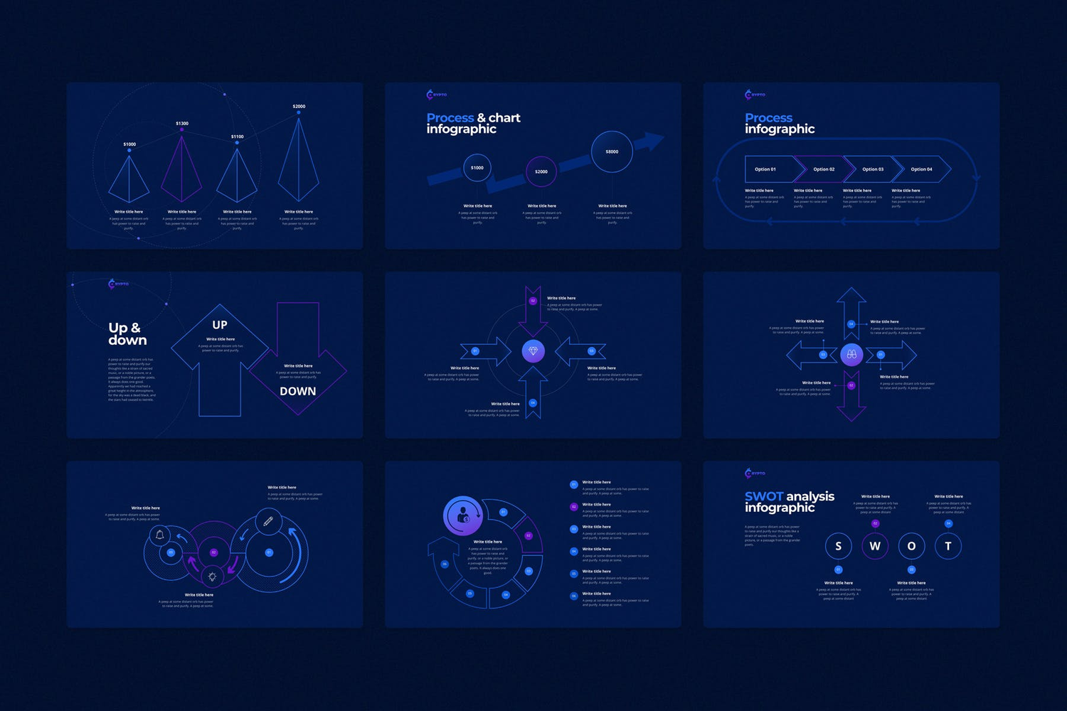 2950 企业加密货币BTC投资和ICO路演keynote模板展示下载 CRYPTO Keynote Template