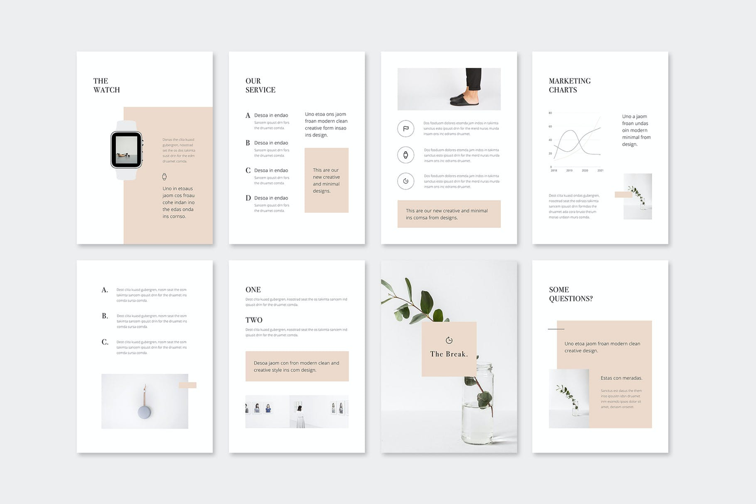 2977 竖版商业投资个人简历作品集keynote模版 MAON – Vertical Keynote A4 + US Letter Template