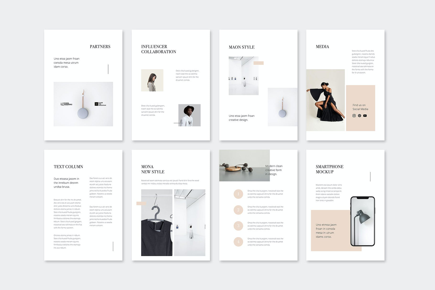 2977 竖版商业投资个人简历作品集keynote模版 MAON – Vertical Keynote A4 + US Letter Template