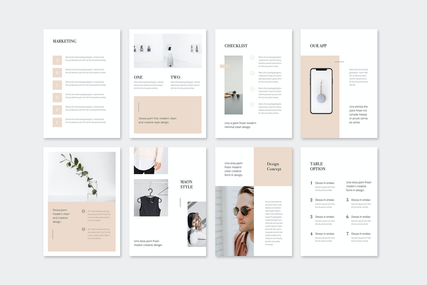 2977 竖版商业投资个人简历作品集keynote模版 MAON – Vertical Keynote A4 + US Letter Template