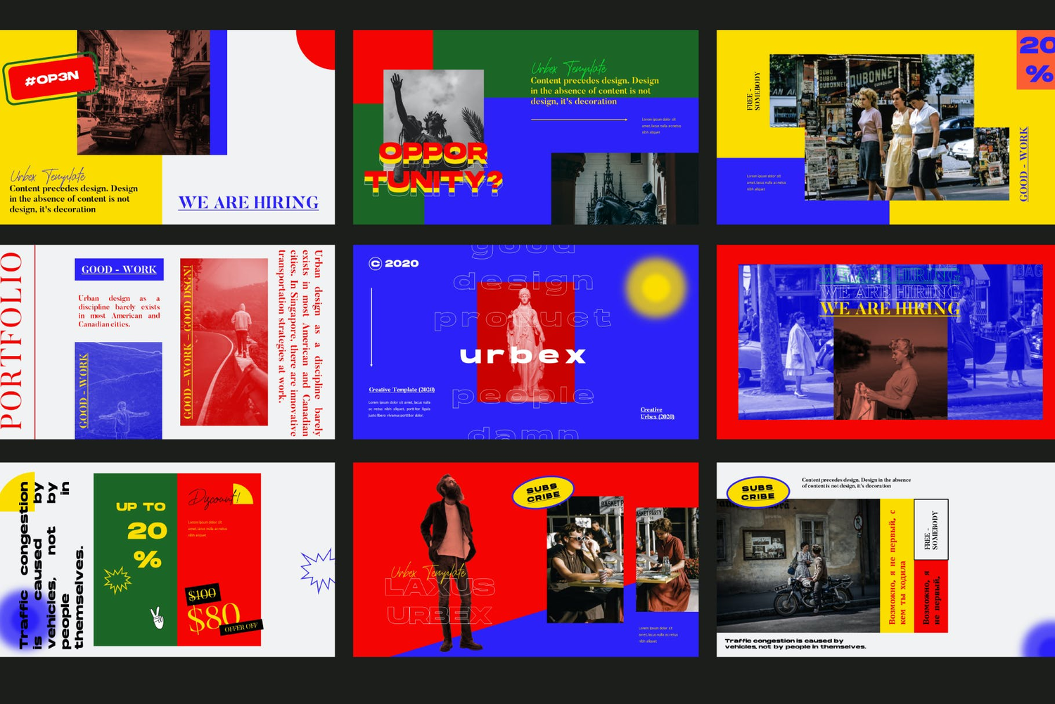 2997 时尚创意多彩撞色潮流版式品牌推广PPT+Keynote演示文稿模板 LEVITA – Powerpoint Template