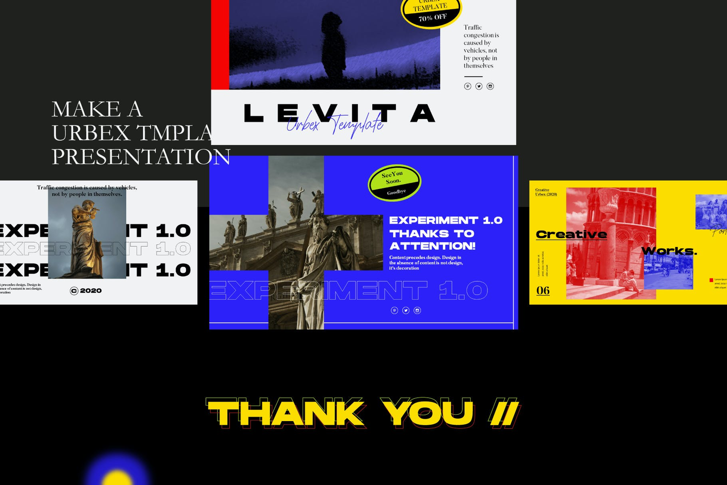2997 时尚创意多彩撞色潮流版式品牌推广PPT+Keynote演示文稿模板 LEVITA – Powerpoint Template