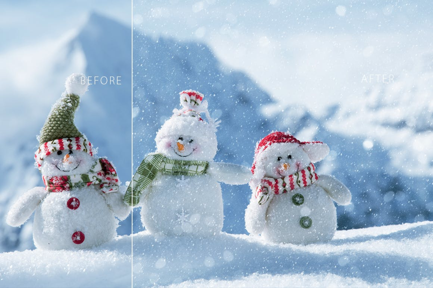 3017 20款高清雪花冬季照片氛围叠加素材Real Snow Overlays