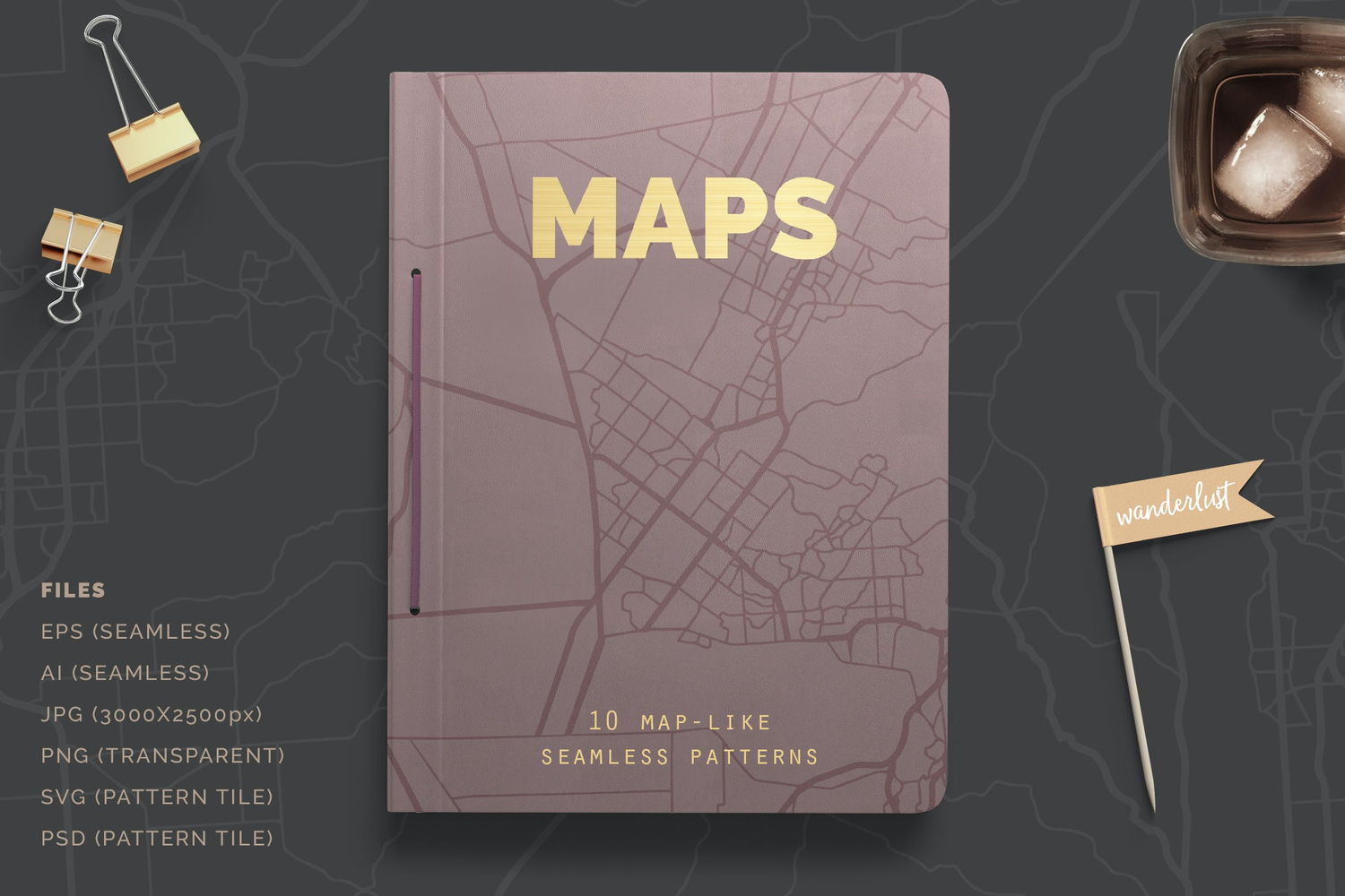3021 10款高清地图线框背景底纹矢量素材 Map Patterns