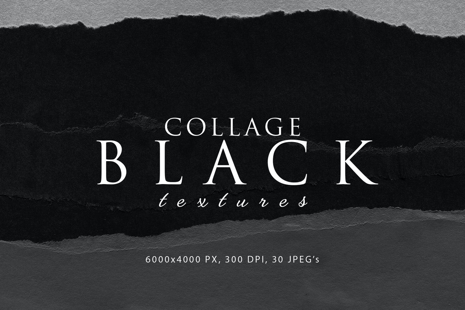3043 30款黑色背景拼贴撕纸纹理高清背景素材图 Black Paper Collage Textures