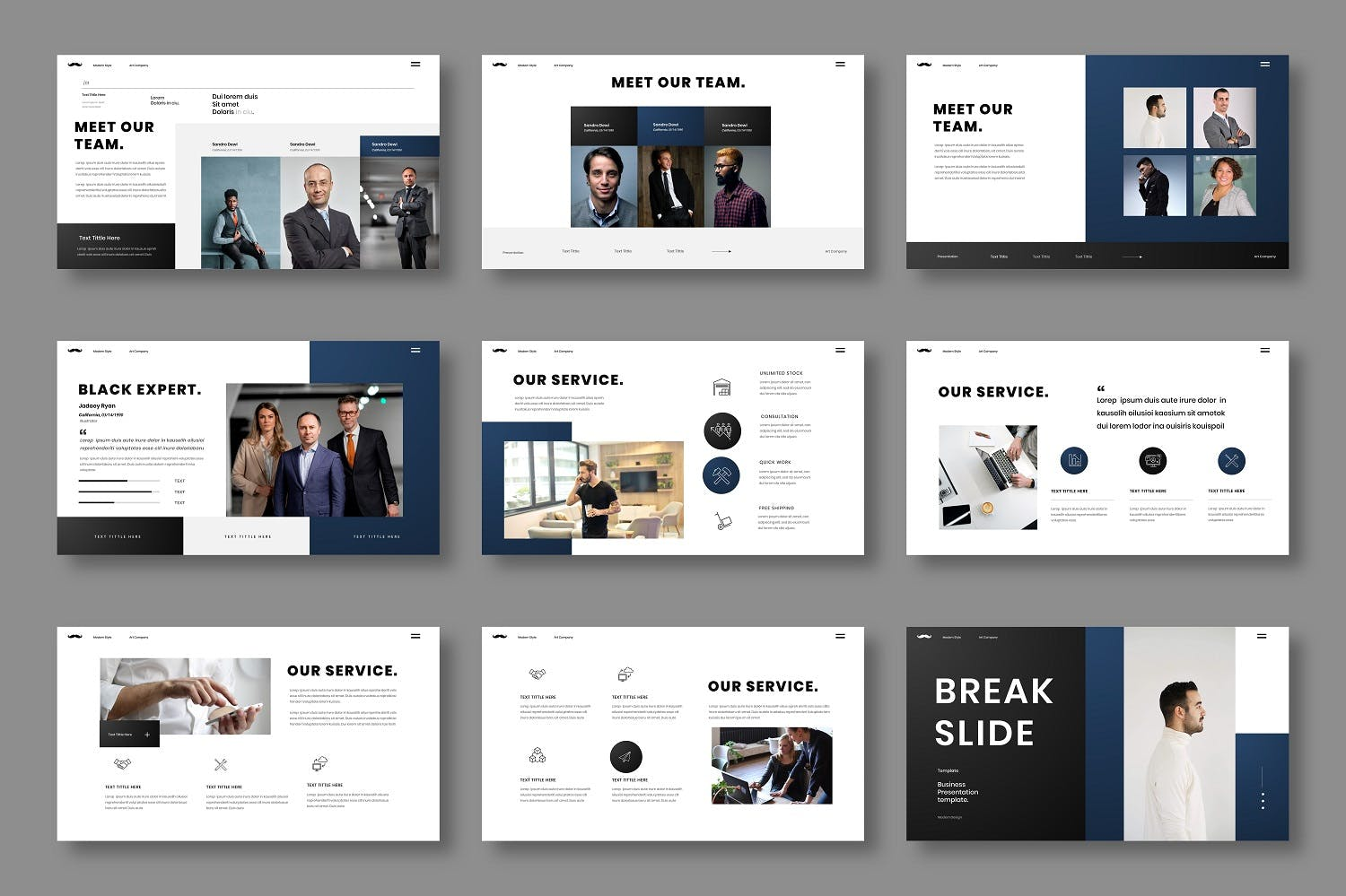 3068 创意黑色多用途商业摄影宣传公司介绍演示Keynote模板 Black – Business Keynote Template