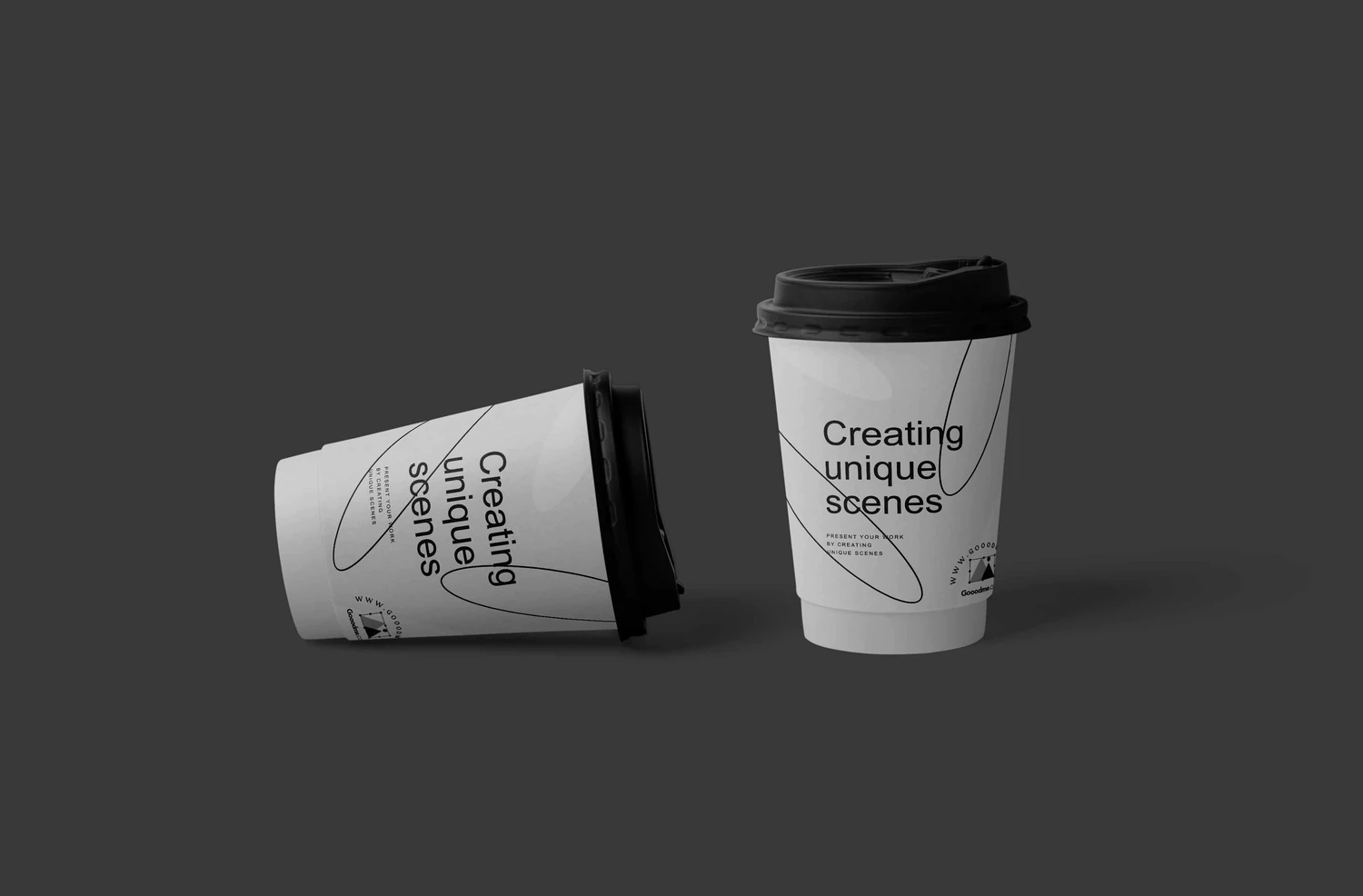 3108 4款一次性咖啡纸杯水杯PSD样机 4 Awesome Coffee Cup Mockups