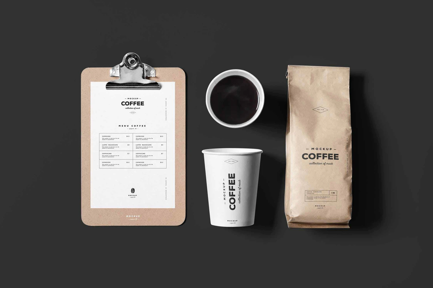 3112 7款咖啡品牌包装设计PSD样机模板 Coffe Mock-up