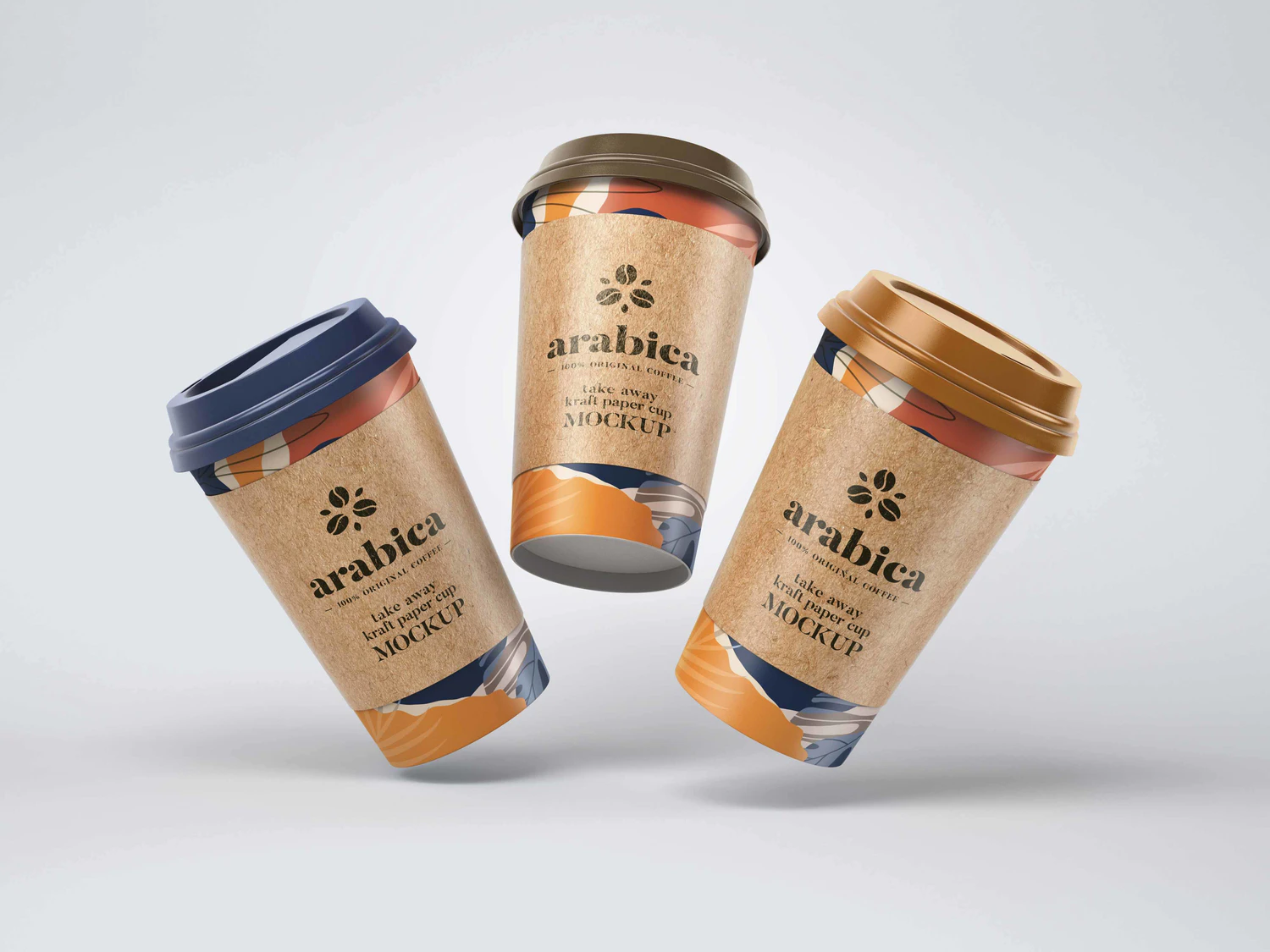 3115 6款一次性纸杯咖啡杯饮料杯PSD样机 Take Away Paper Coffee Cup Mockup Set