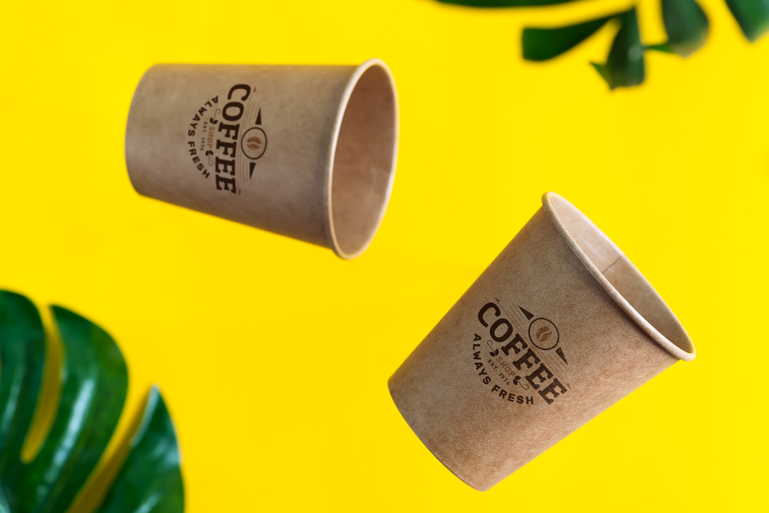 3121 10款带场景一次性纸杯咖啡杯PSD样机素材 Zero Waste cups mockup set