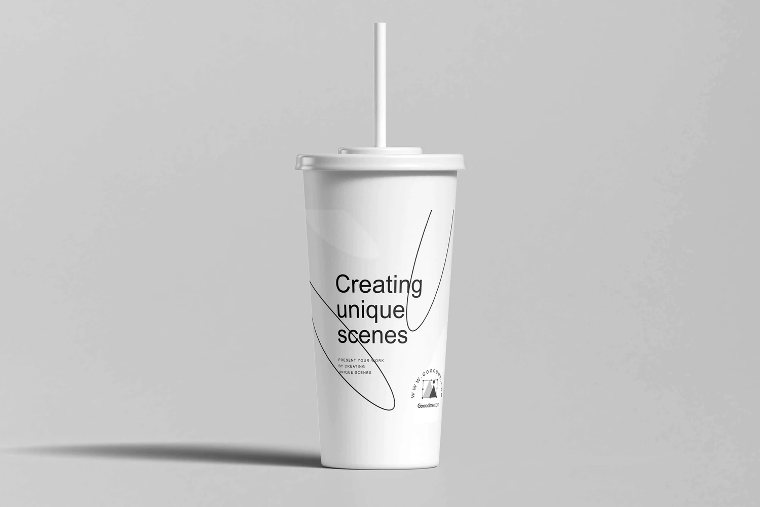 3123 6款一次性饮料纸杯咖啡杯带盖吸管PSD样机 Drink Cup Mock-up