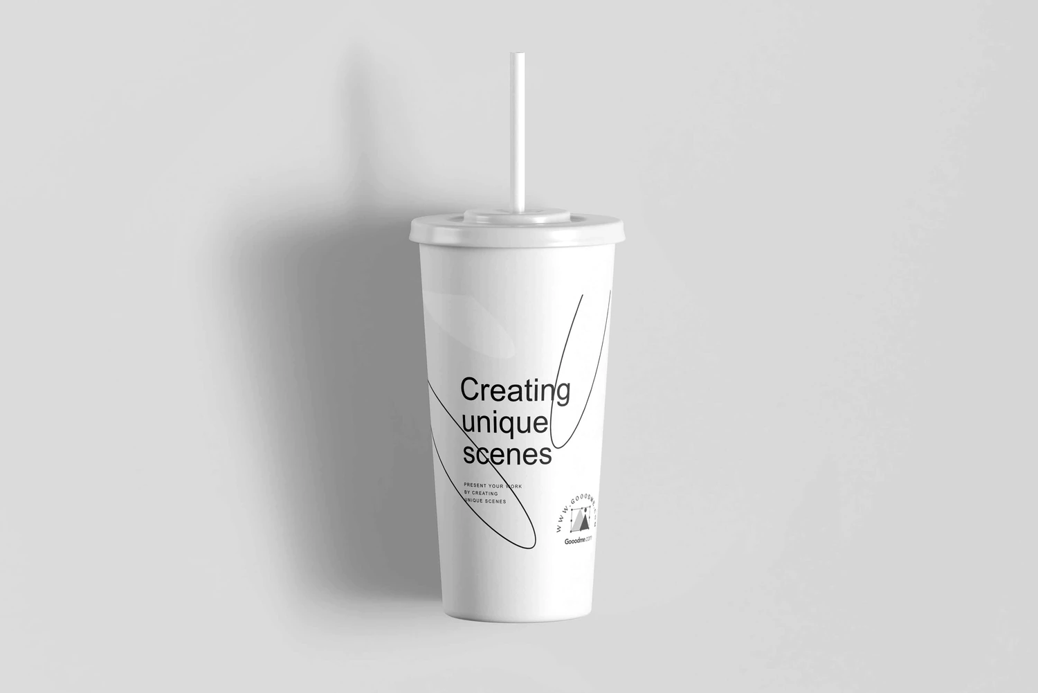 3123 6款一次性饮料纸杯咖啡杯带盖吸管PSD样机 Drink Cup Mock-up