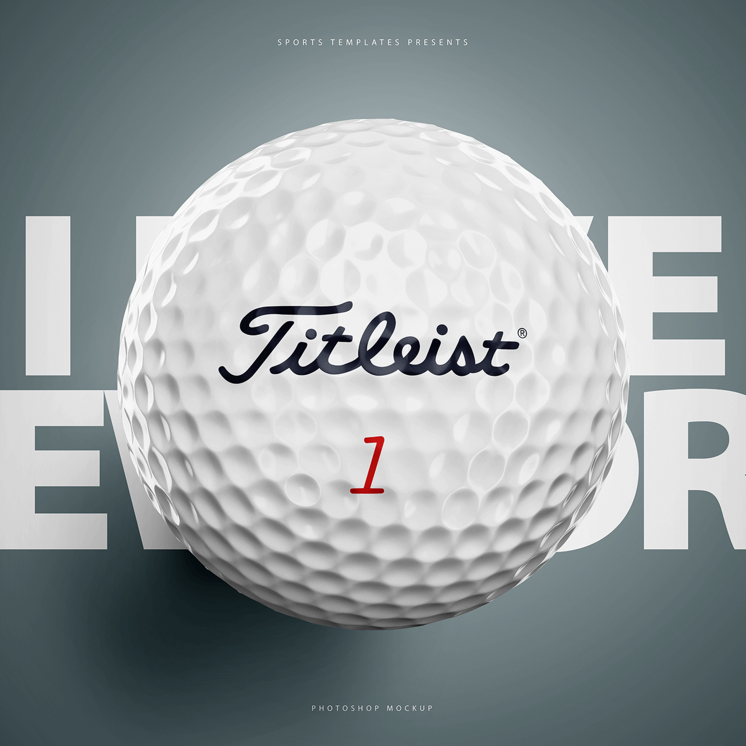 3140 逼真高尔夫球PSD样机素材 Golf Ball Photoshop Template – Sports Templates