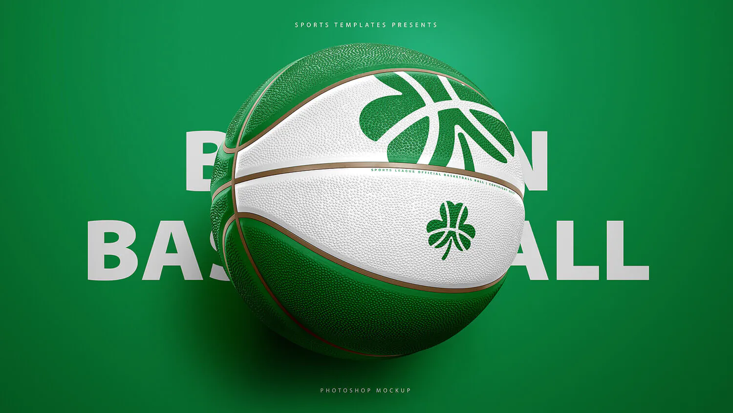 3141 逼真篮球体育用品品牌产品PSD样机 Basketball Ball Photoshop Template – Sports Templates