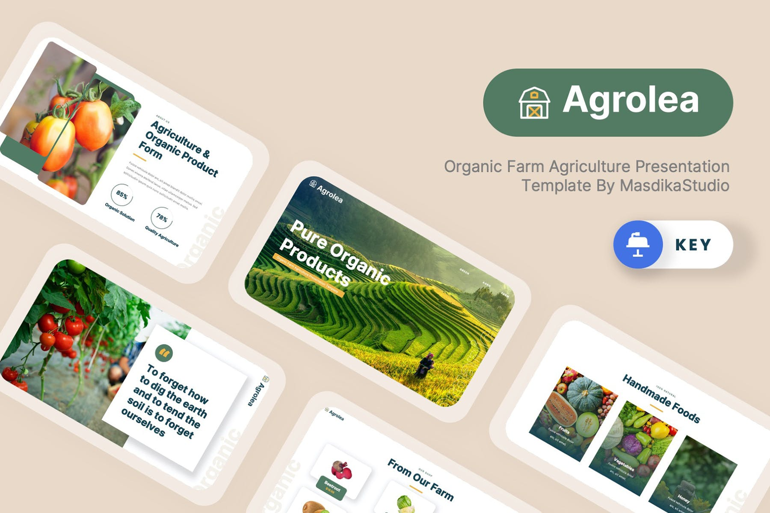 3151 农业生鲜主题多用途项目报告计划书总结演讲Keynote模板 AGROLEA – Agriculture Keynote Template