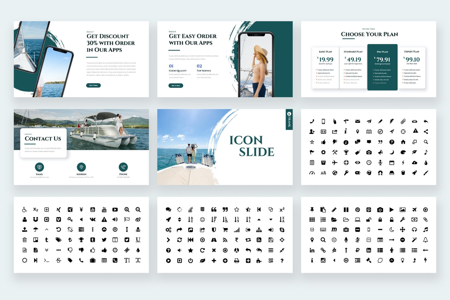 3156 现代商业旅行旅游项目分析商业计划年中总结Keynote模板 FRANK – Yacht Rental & Trip Keynote Template