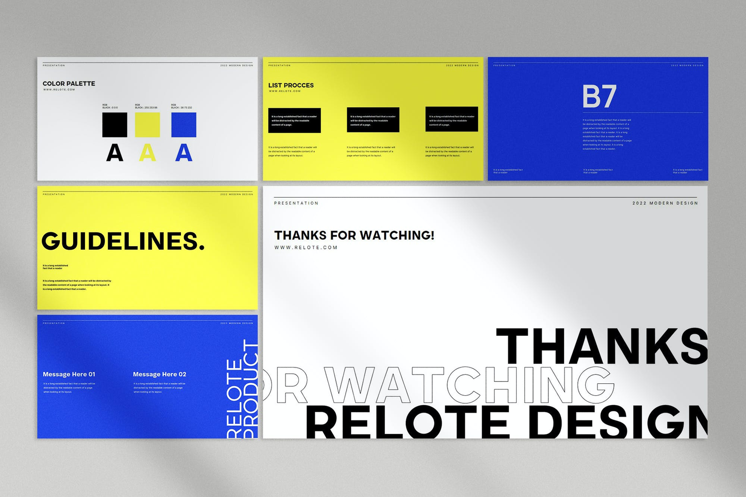 3163 纯文字排版多用途幻灯片演讲Keynote模板 Relote – Brand Guideline Keynote Template