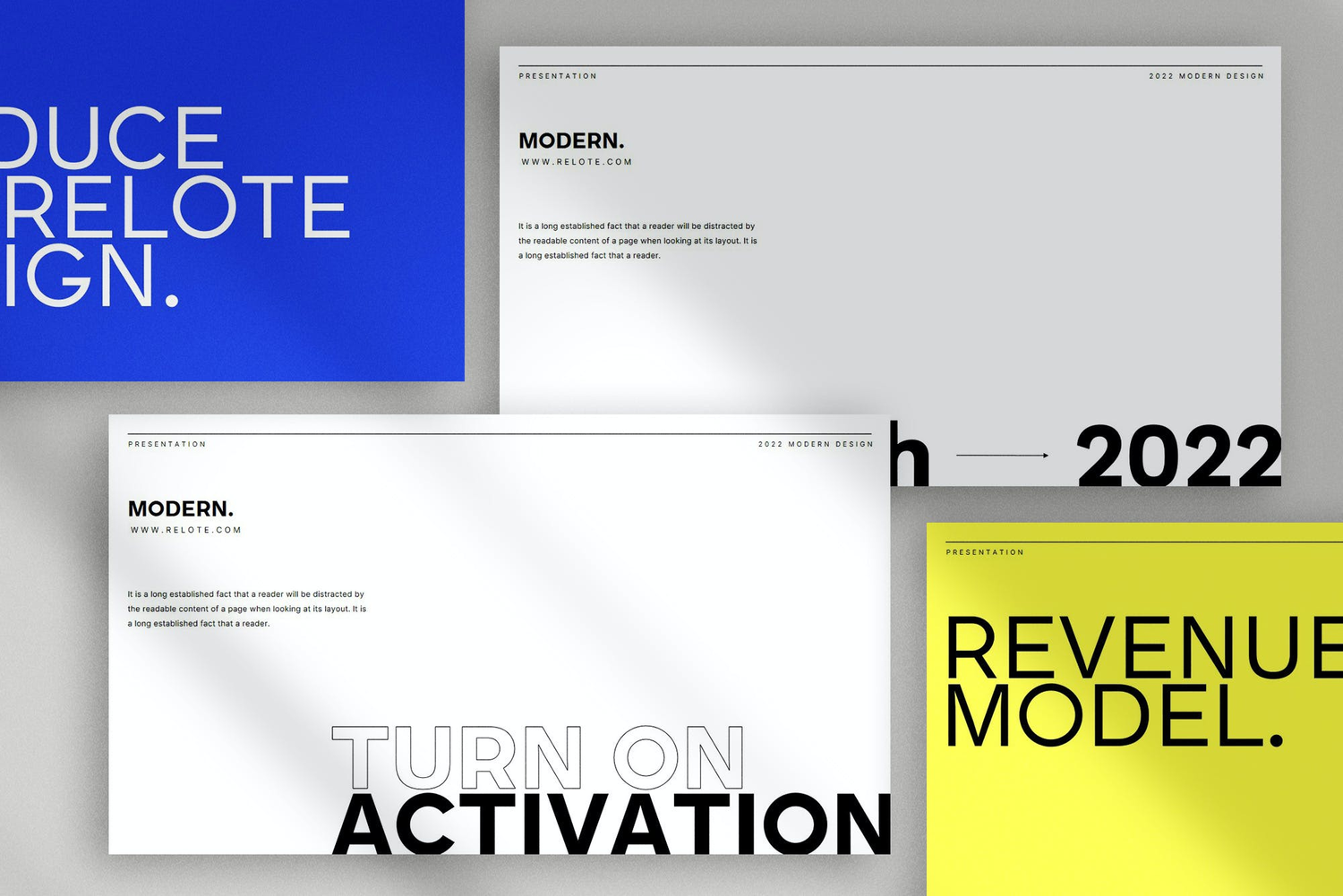 3163 纯文字排版多用途幻灯片演讲Keynote模板 Relote – Brand Guideline Keynote Template