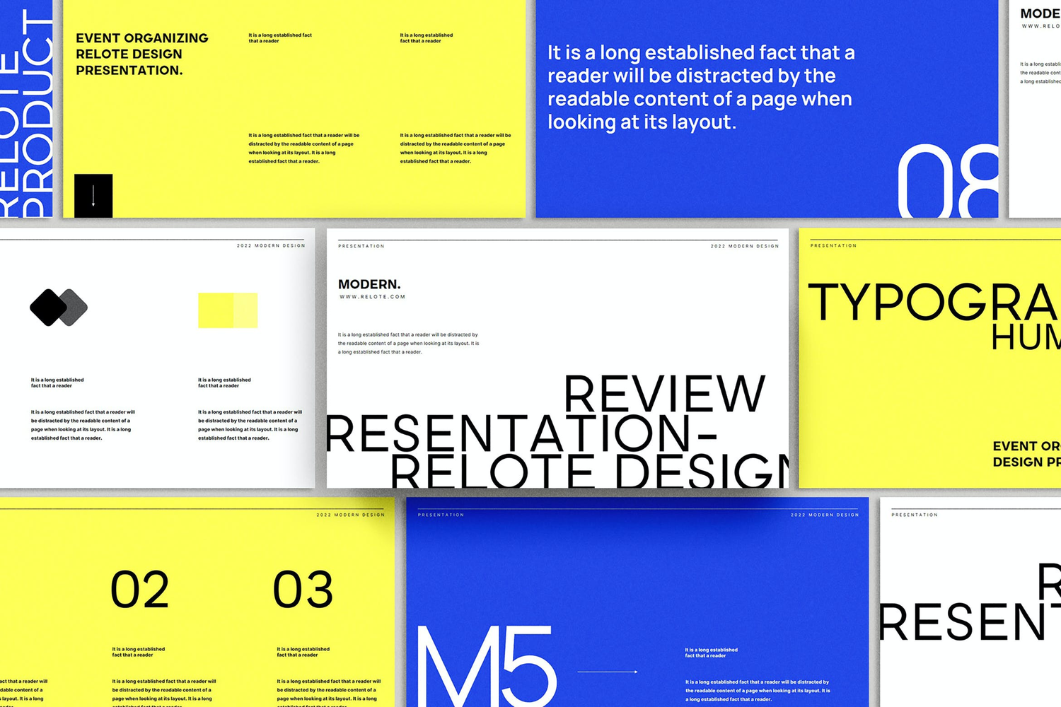 3163 纯文字排版多用途幻灯片演讲Keynote模板 Relote – Brand Guideline Keynote Template