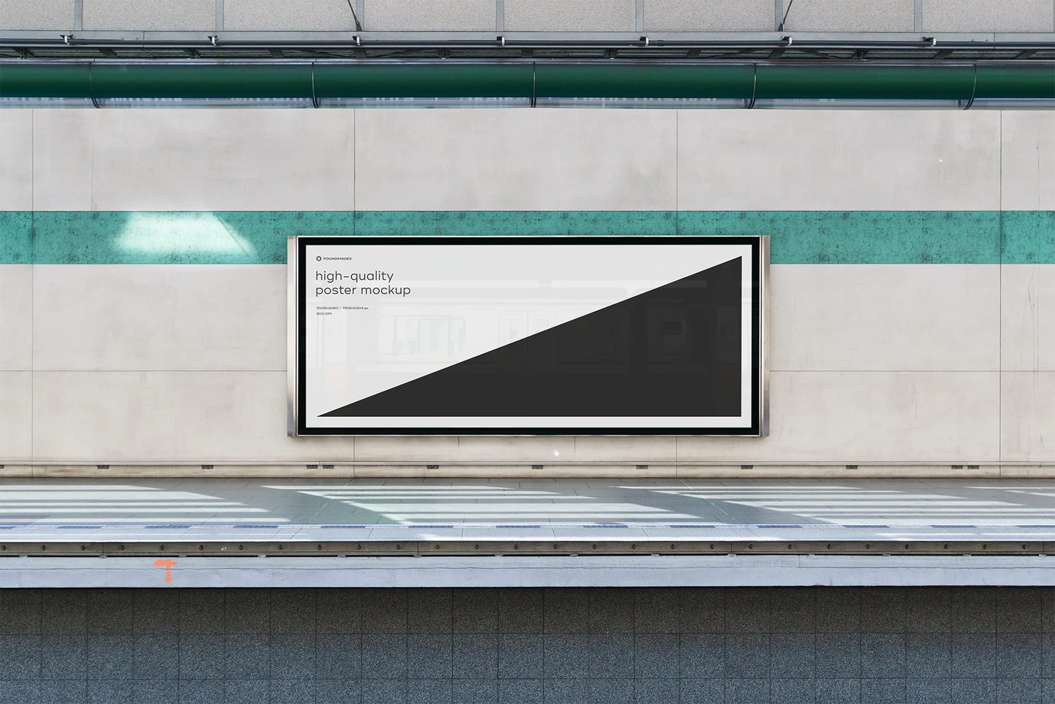 3243 60款地铁车厢海报广告牌灯箱导视设计作品贴图ps样机国外素材模板 Subway Poster Mockup Bundle Metro