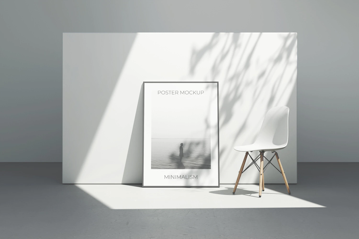 3262 4款室内场景高级画框艺术品展示PSD样机 Poster And Photo Frame Mockup