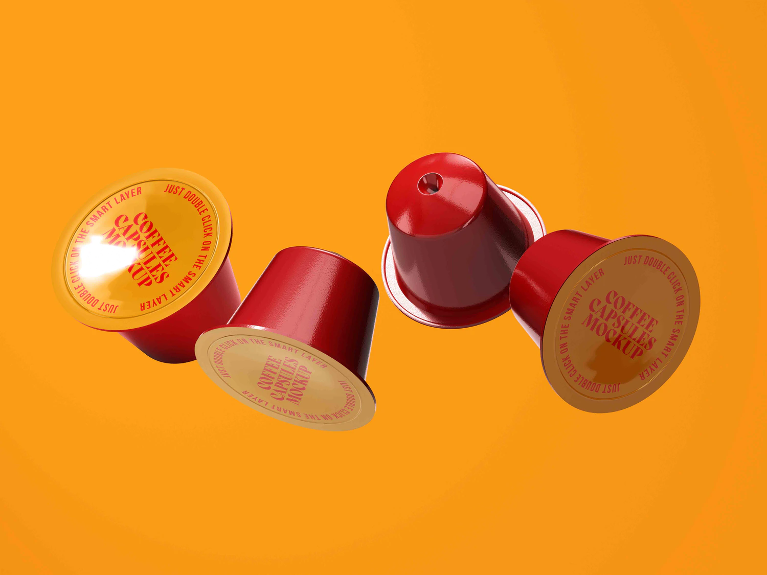 3295 3款一次性咖啡胶囊包装PSD样机 Coffee Capsule Mockup Set