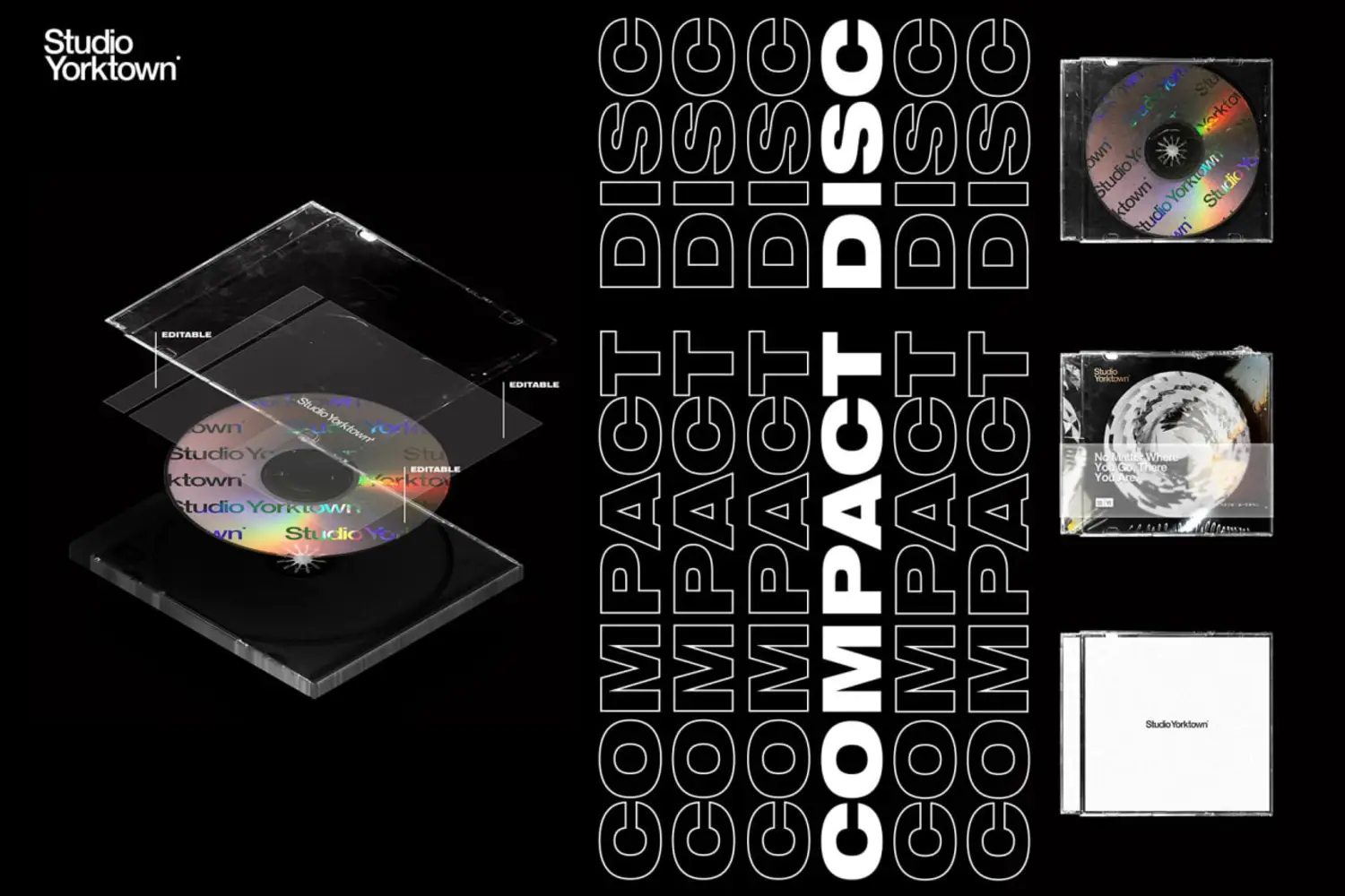 3300 可商用复古潮流软盘CD磁带包装PS样机素材