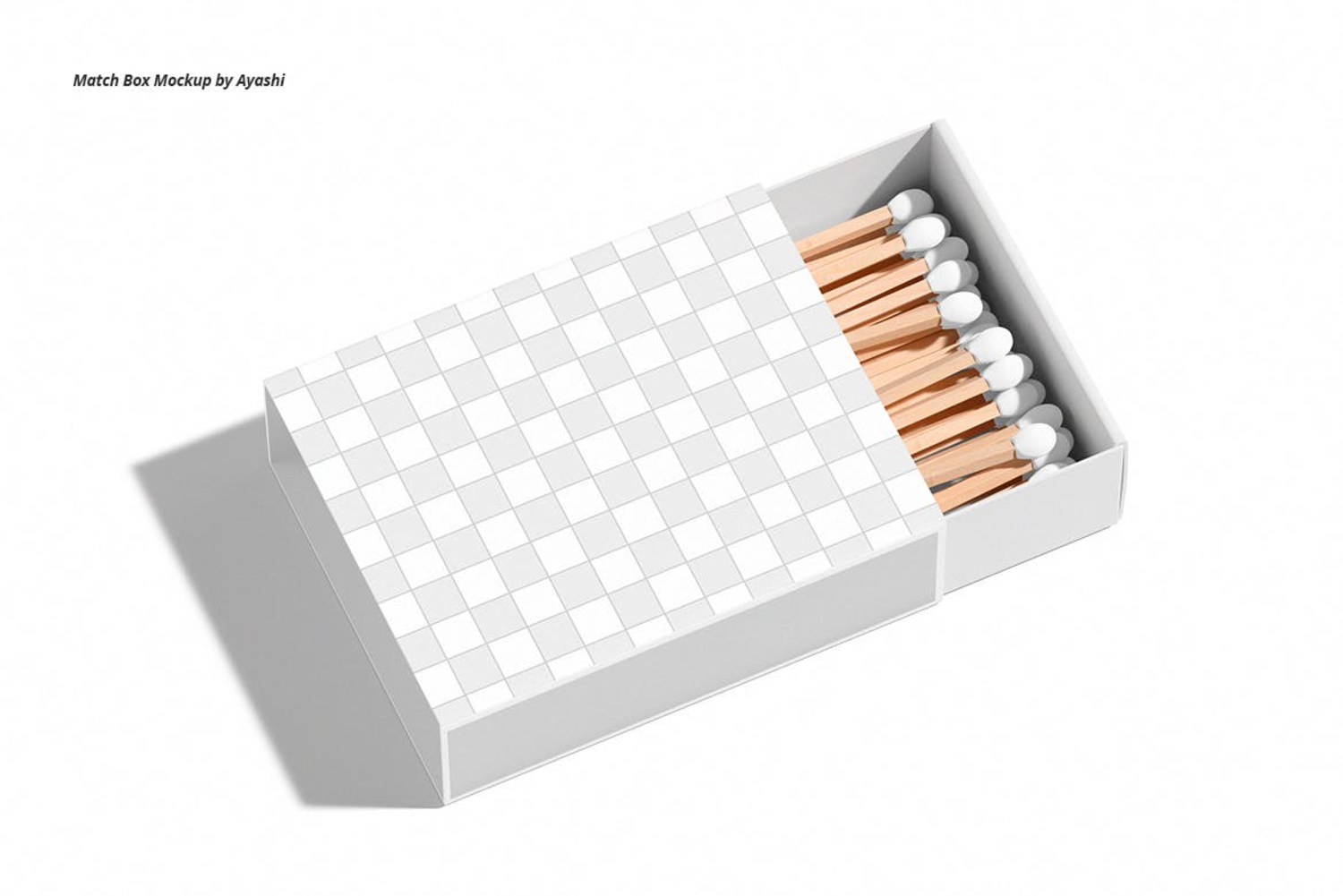 3322 火柴盒外观包装设计模板PSD样机素材 Match Box Mockup