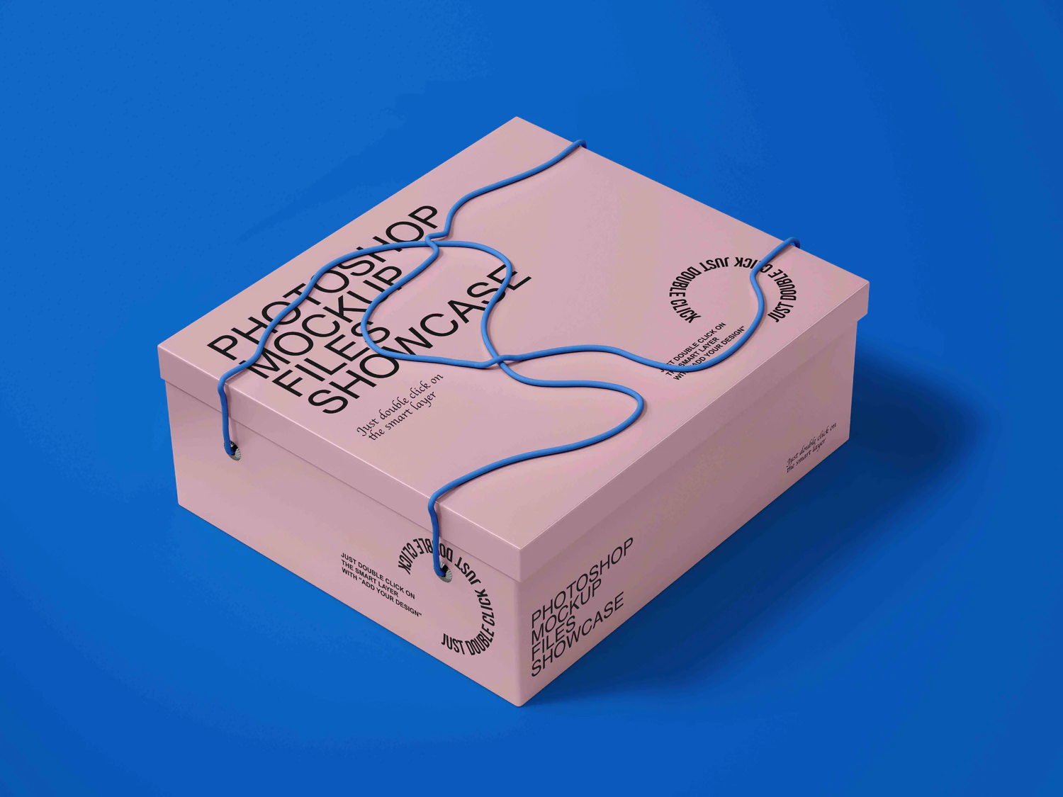 3323 绳子吊着的纸盒鞋盒包装设计PSD样机素材