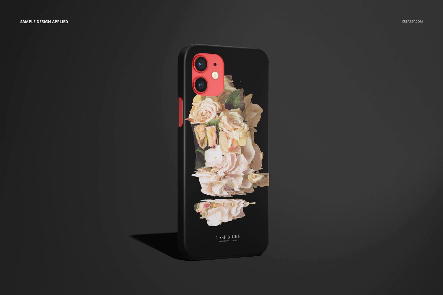 3377 苹果iPhone12金属哑光手机保护壳印花图案设计贴图ps样机素材模板 iPhone 12 Matte Snap Case 1 Mockup