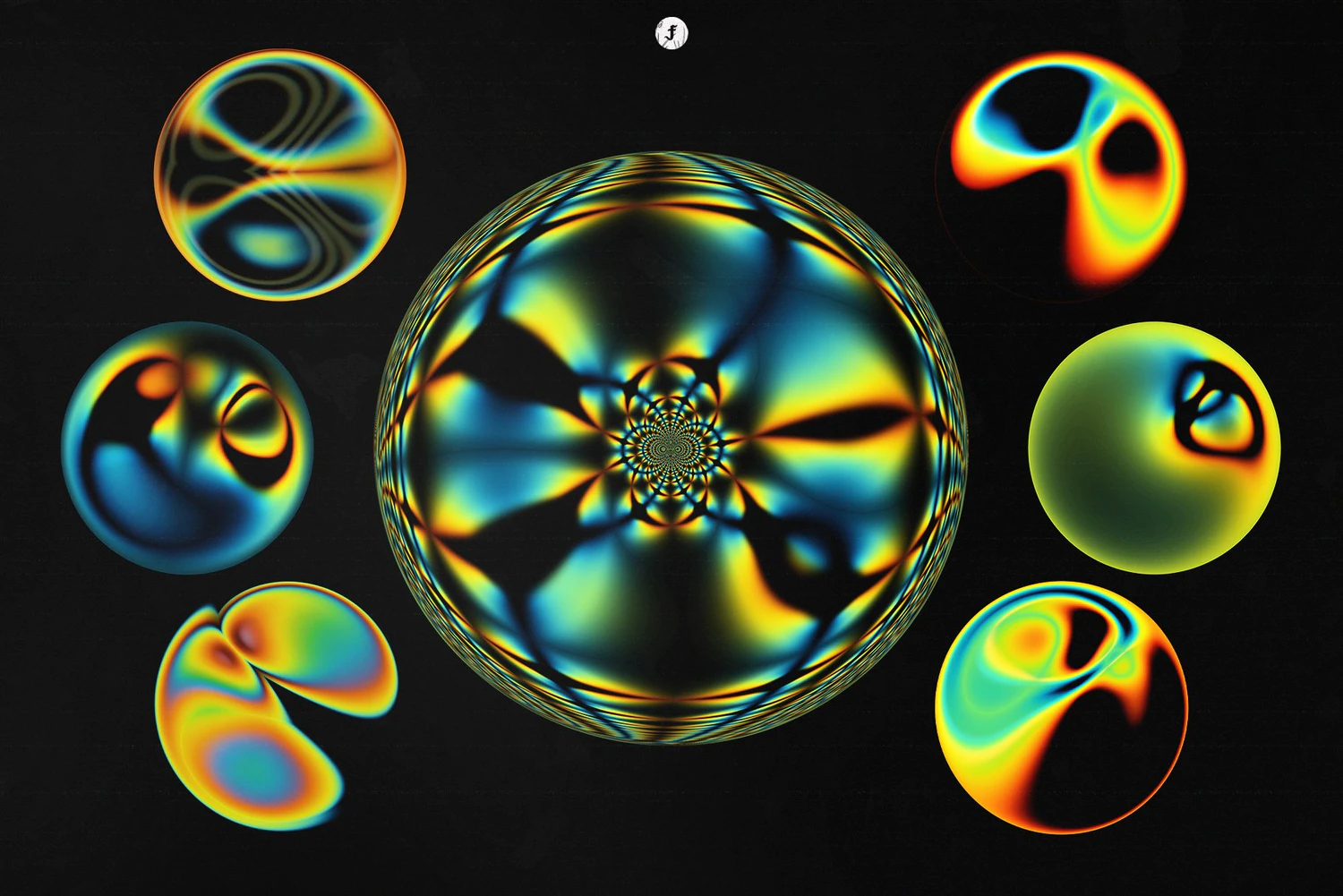 3378 20款虹彩迷幻神秘球体照片叠加png免抠背景图片设计素材 Rainbow Spheres Vol. 1