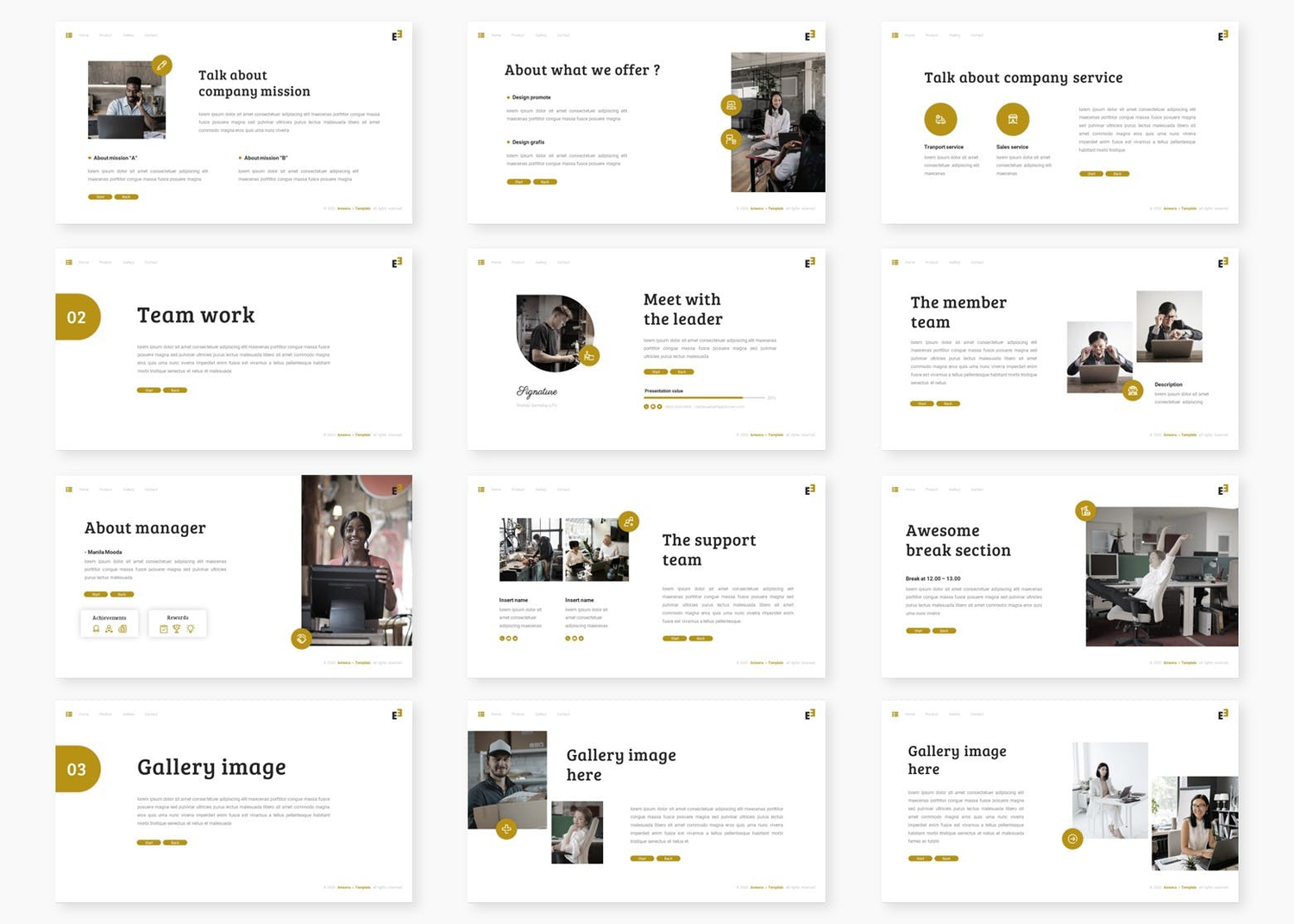 3401 创意极简独特商业主题Keynote模板 Ameera – Business Keynote Template