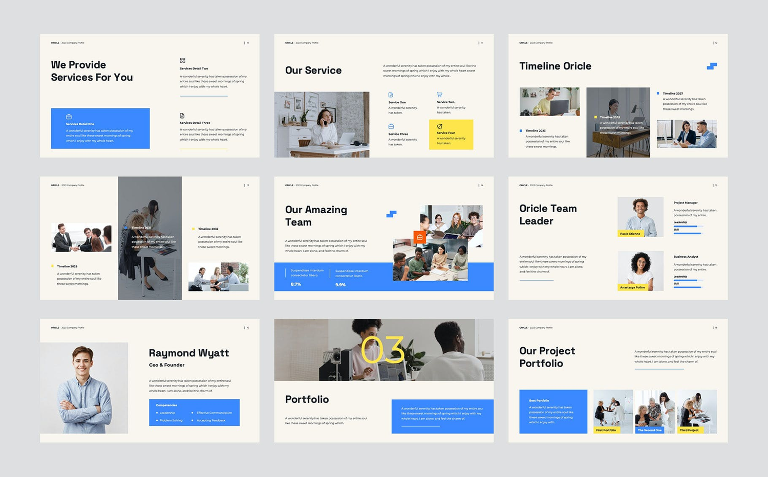 3409 简洁趣味多用途Keynote模板 Oricle – Multipurpose KEY Presentation Template