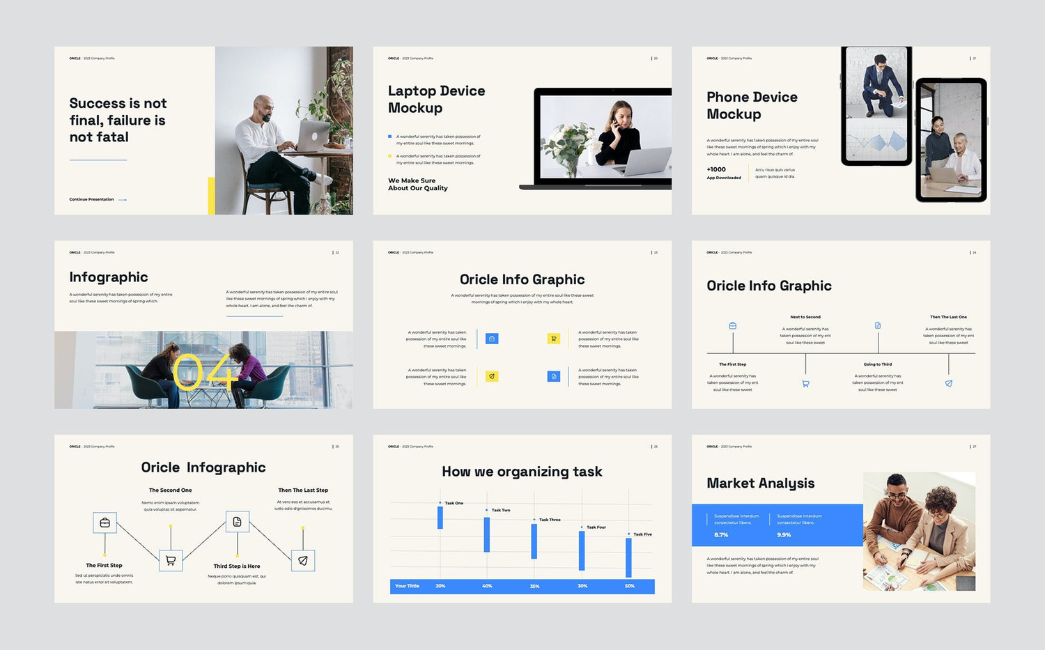 3409 简洁趣味多用途Keynote模板 Oricle – Multipurpose KEY Presentation Template