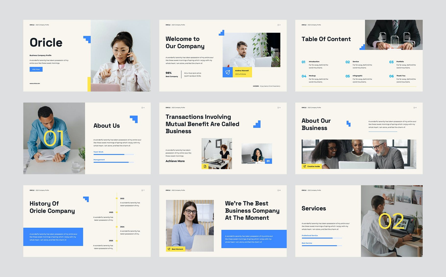 3409 简洁趣味多用途Keynote模板 Oricle – Multipurpose KEY Presentation Template