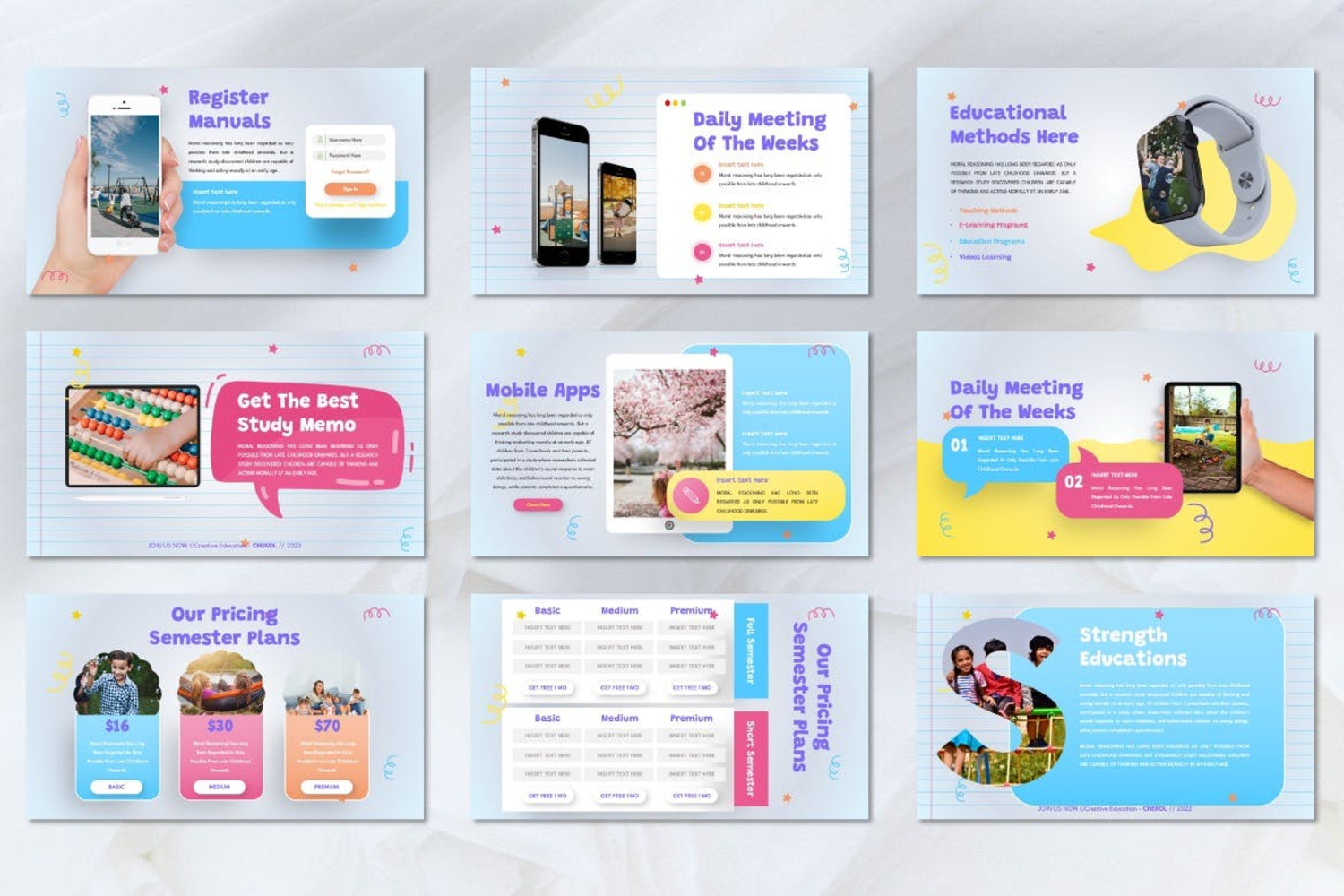 3412 多用途创意教育教案主题Keynote模板 Chekol – Education Creative Keynote Template