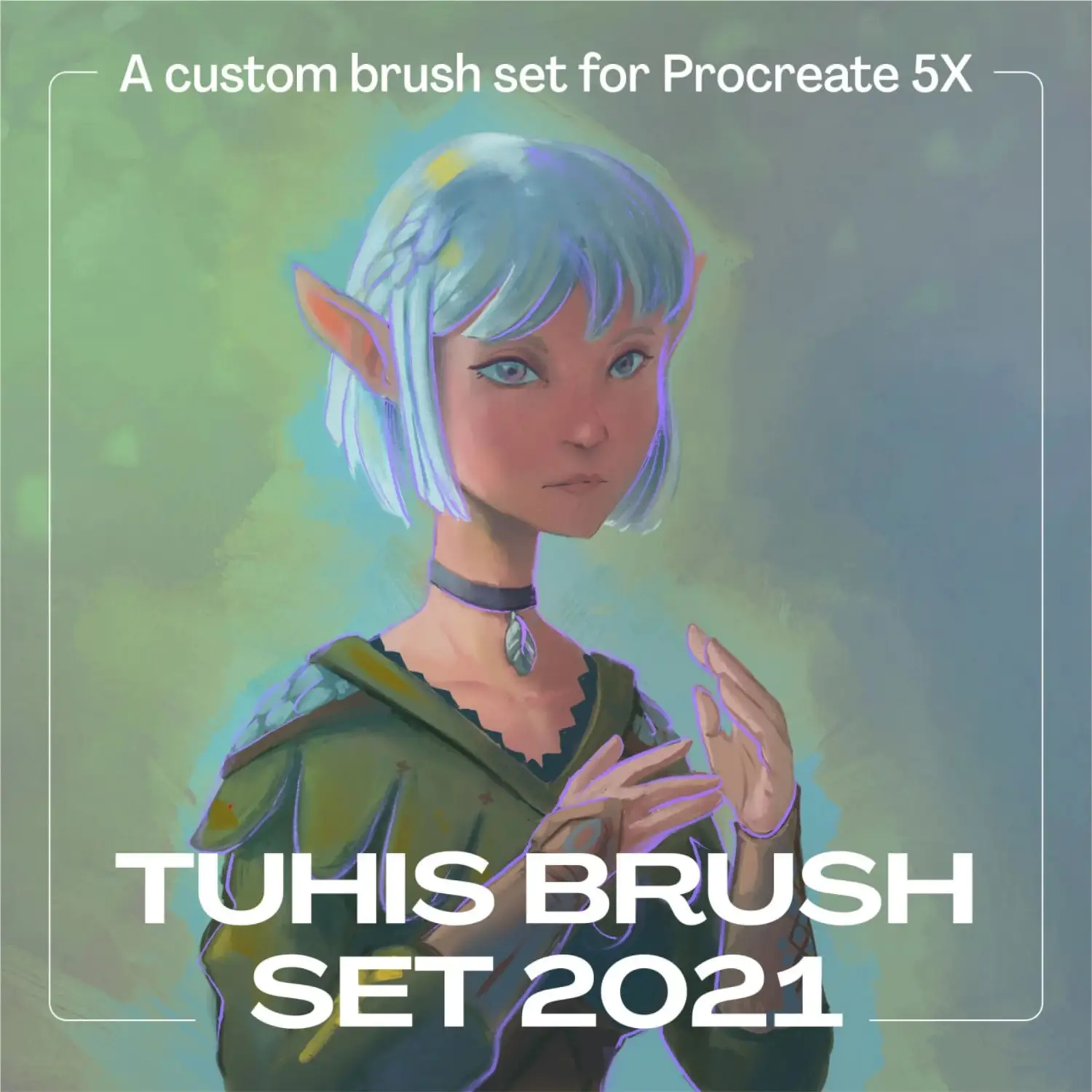 3481 彩铅水墨中国风卡通动画Procreate画笔笔刷 Tuhis Brush Set 2021