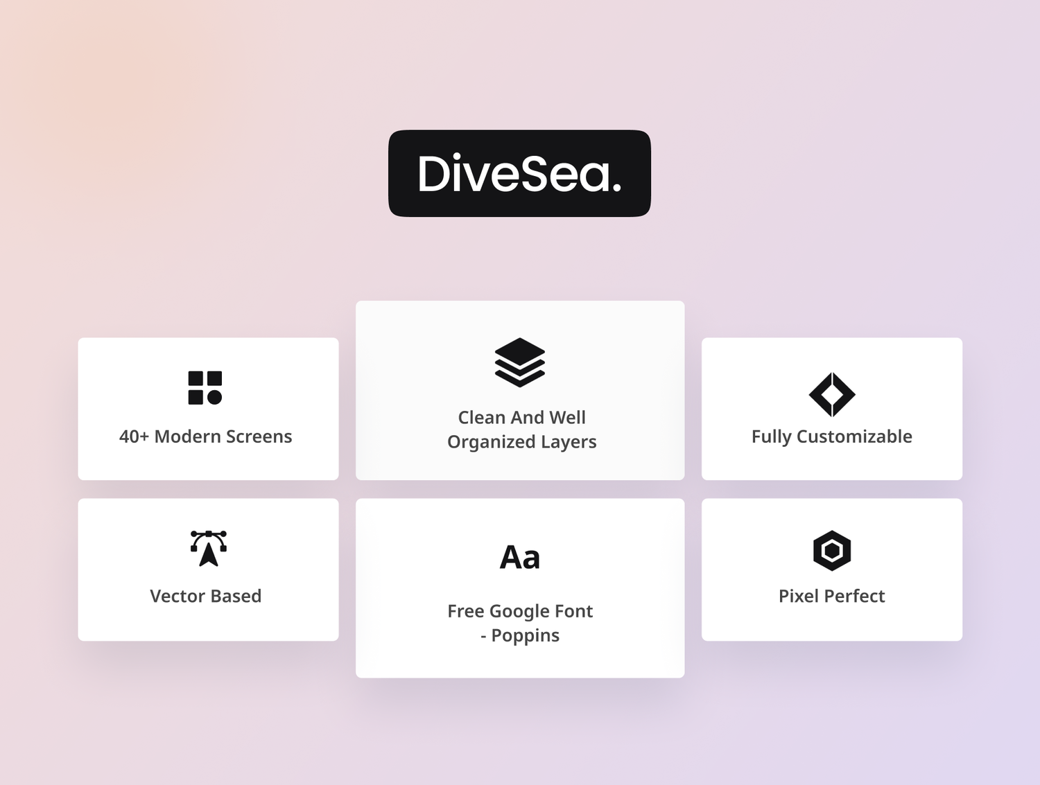 3525 简约美观的NFT市场成交App UI设计套件模板 DiveSea – NFT Market App UI KIT