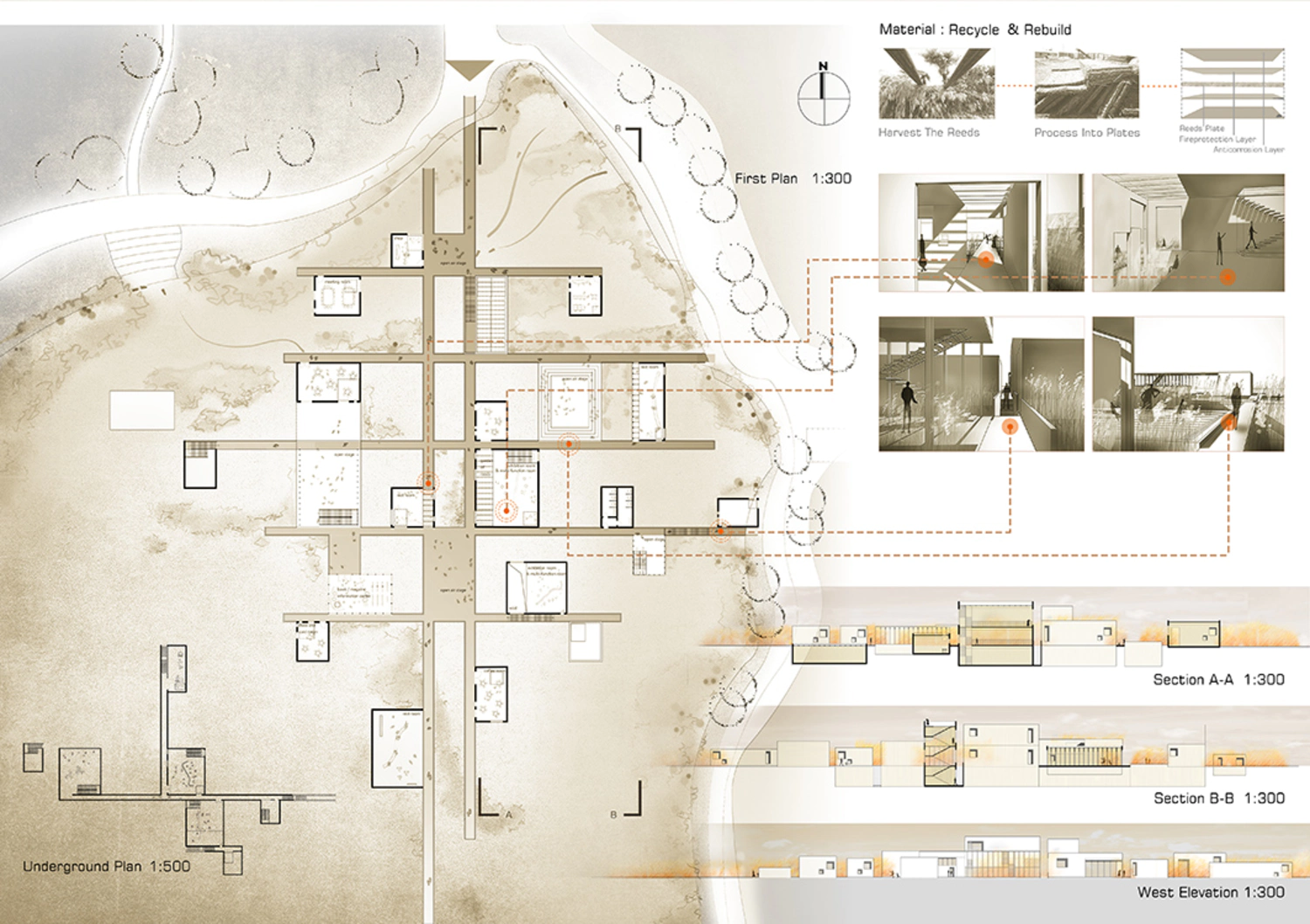 21002 20张A1高逼格建筑设计作品集排版设计PSD源文件模板