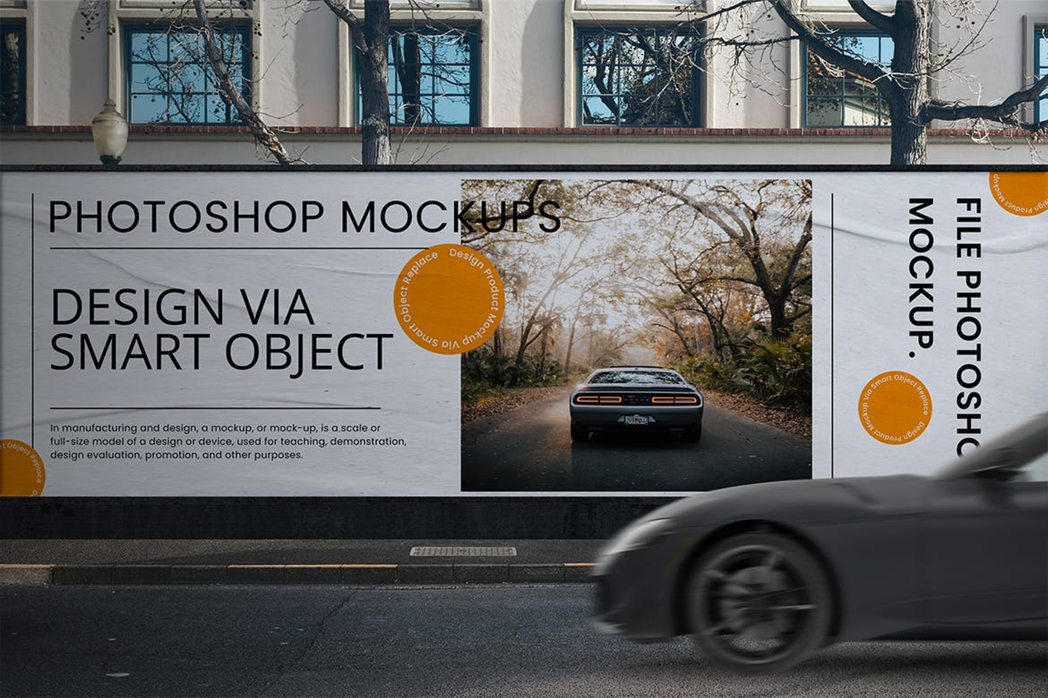 3599 3款户外街头墙面墙绘公交站台海报灯箱广告设计PSD样机 Street Billboard Mockups