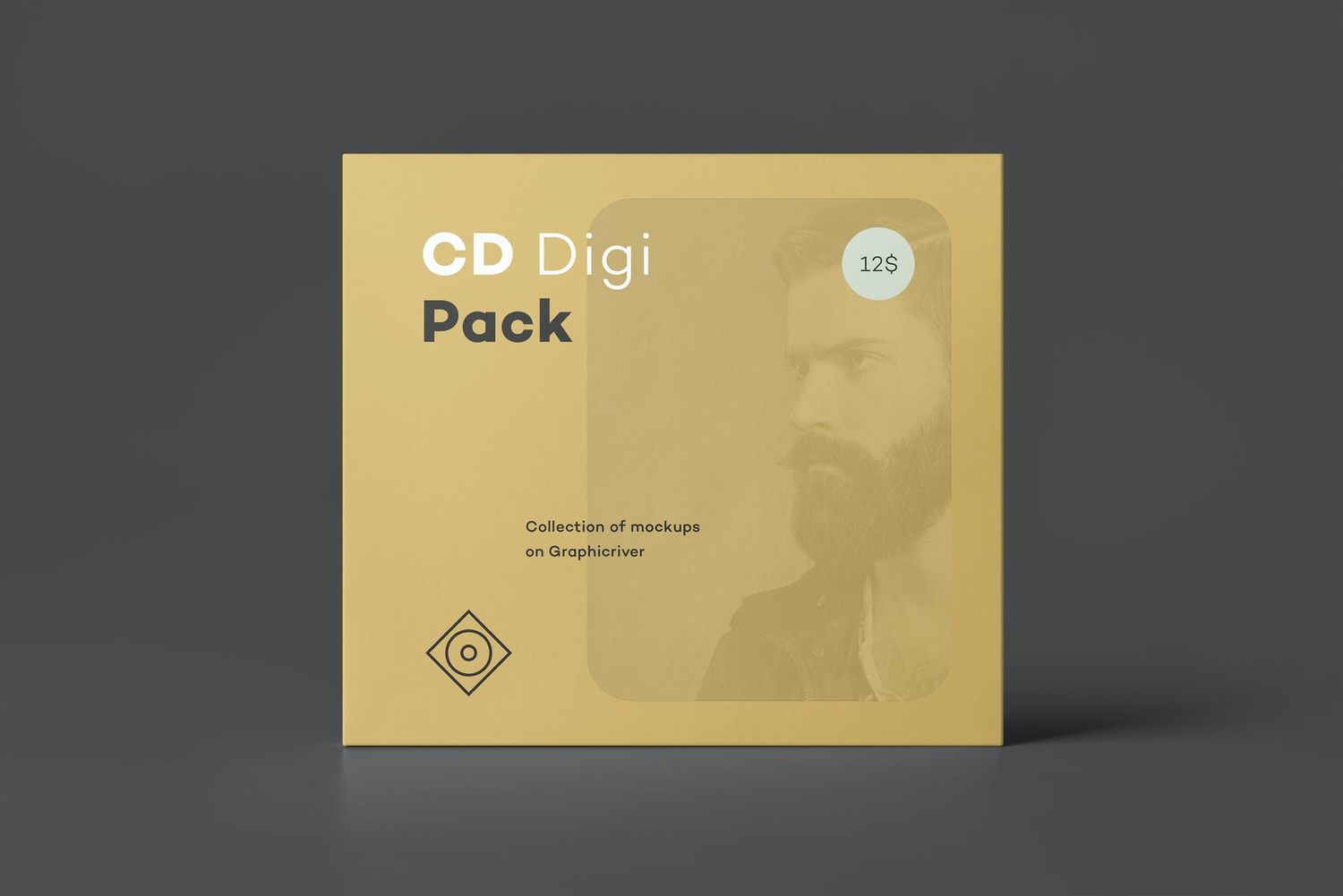 3602 14款光碟软盘CD纸壳包装设计PSD样机 CD Digi Pack Mock-up 3