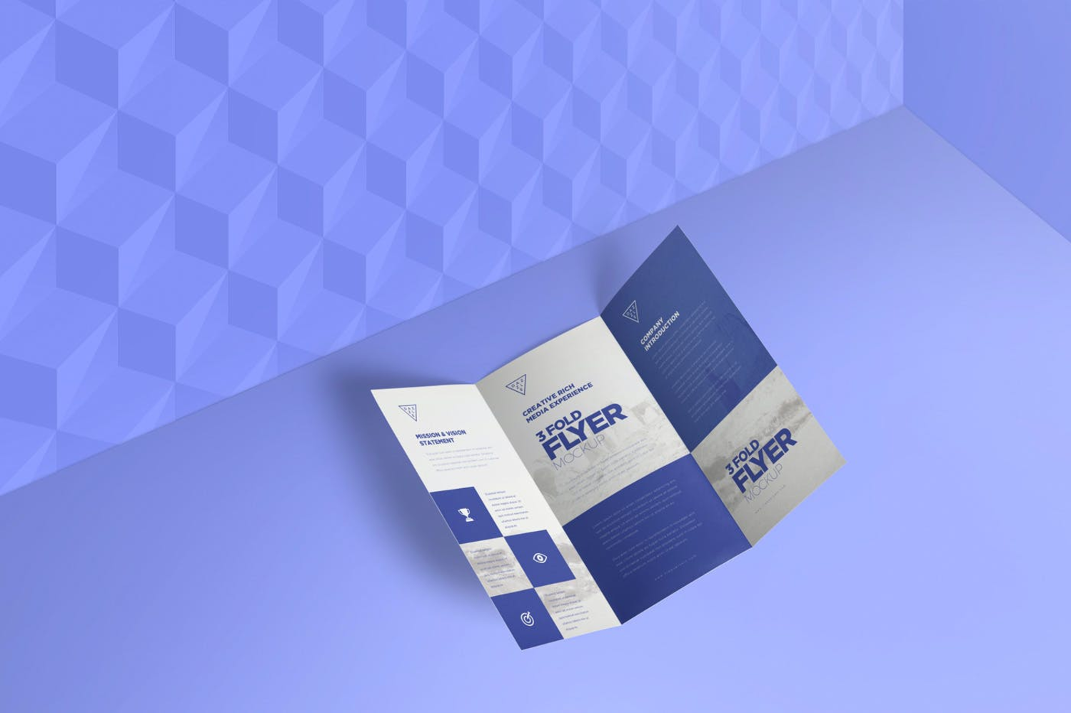 3604 4款三折页宣传册设计PSD样机 3 Fold Brochure Mockups