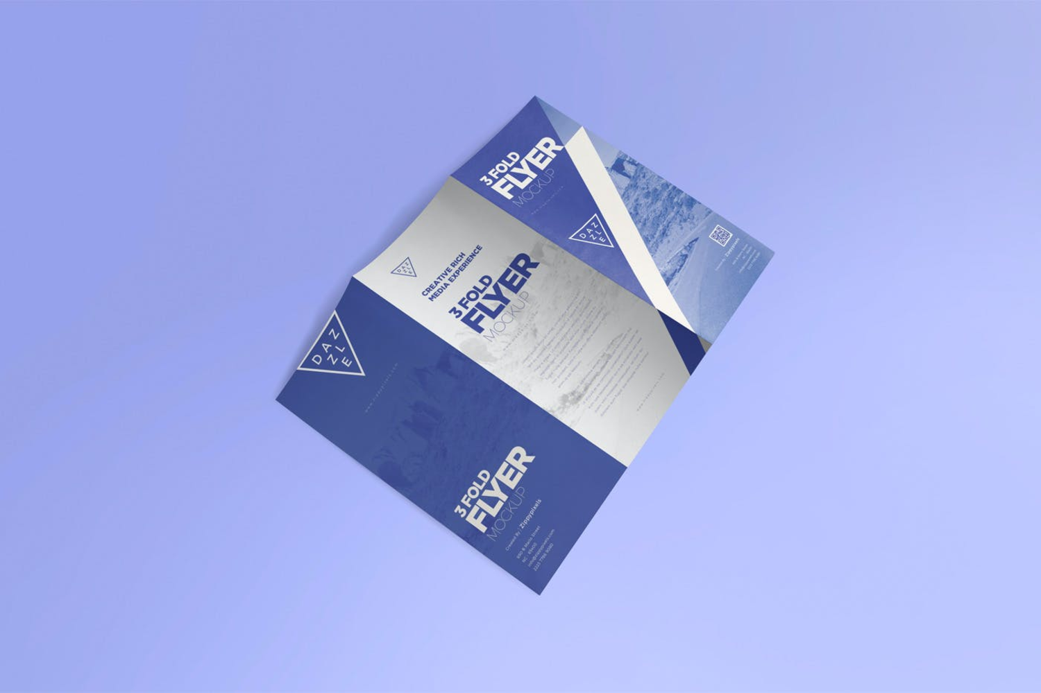 3604 4款三折页宣传册设计PSD样机 3 Fold Brochure Mockups