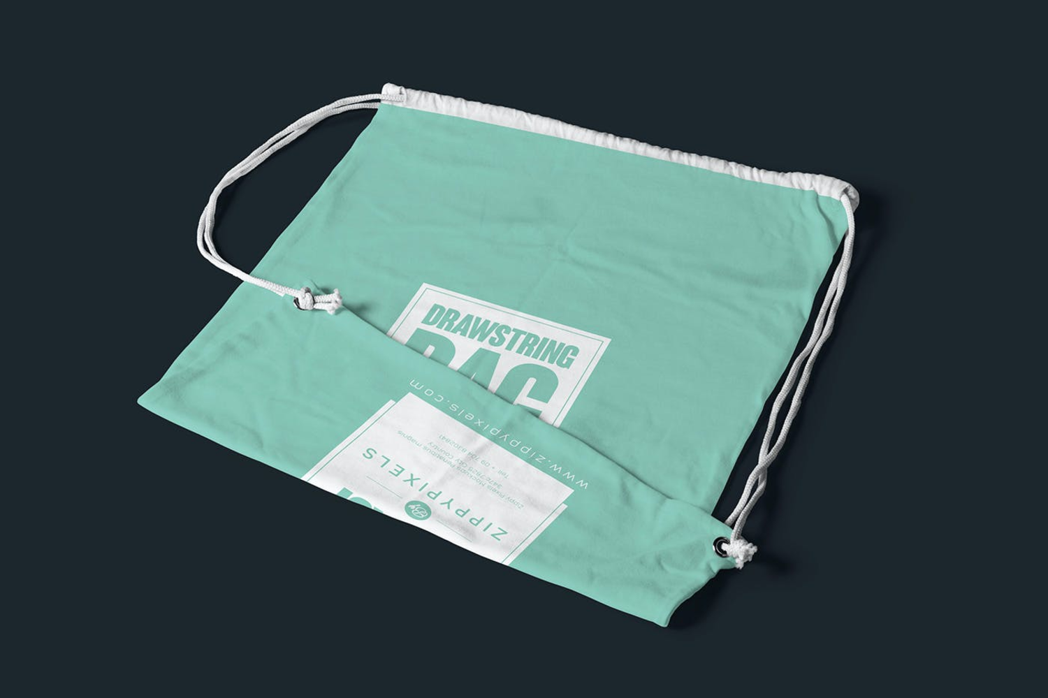 3615 便携式帆布双肩背包口袋PS样机 4 Drawstring Bag Mockups